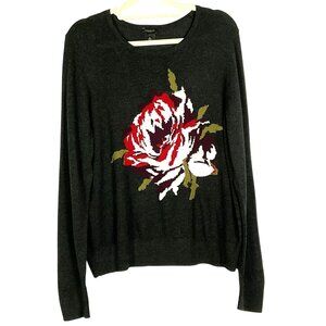 Ann Taylor Factory long-sleeve pullover sweater, dark gray, XL